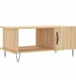 VidaXL Salontafel 90x50x40 cm bewerkt hout sonoma eikenkleurig