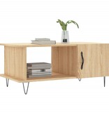VidaXL Salontafel 90x50x40 cm bewerkt hout sonoma eikenkleurig