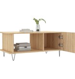 VidaXL Salontafel 90x50x40 cm bewerkt hout sonoma eikenkleurig
