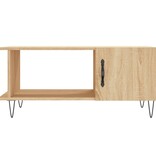 VidaXL Salontafel 90x50x40 cm bewerkt hout sonoma eikenkleurig