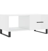 VidaXL Salontafel 90x50x40 cm bewerkt hout hoogglans wit