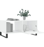 VidaXL Salontafel 90x50x40 cm bewerkt hout hoogglans wit