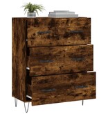 VidaXL Dressoir 69,5x34x90 cm bewerkt hout gerookt eikenkleurig