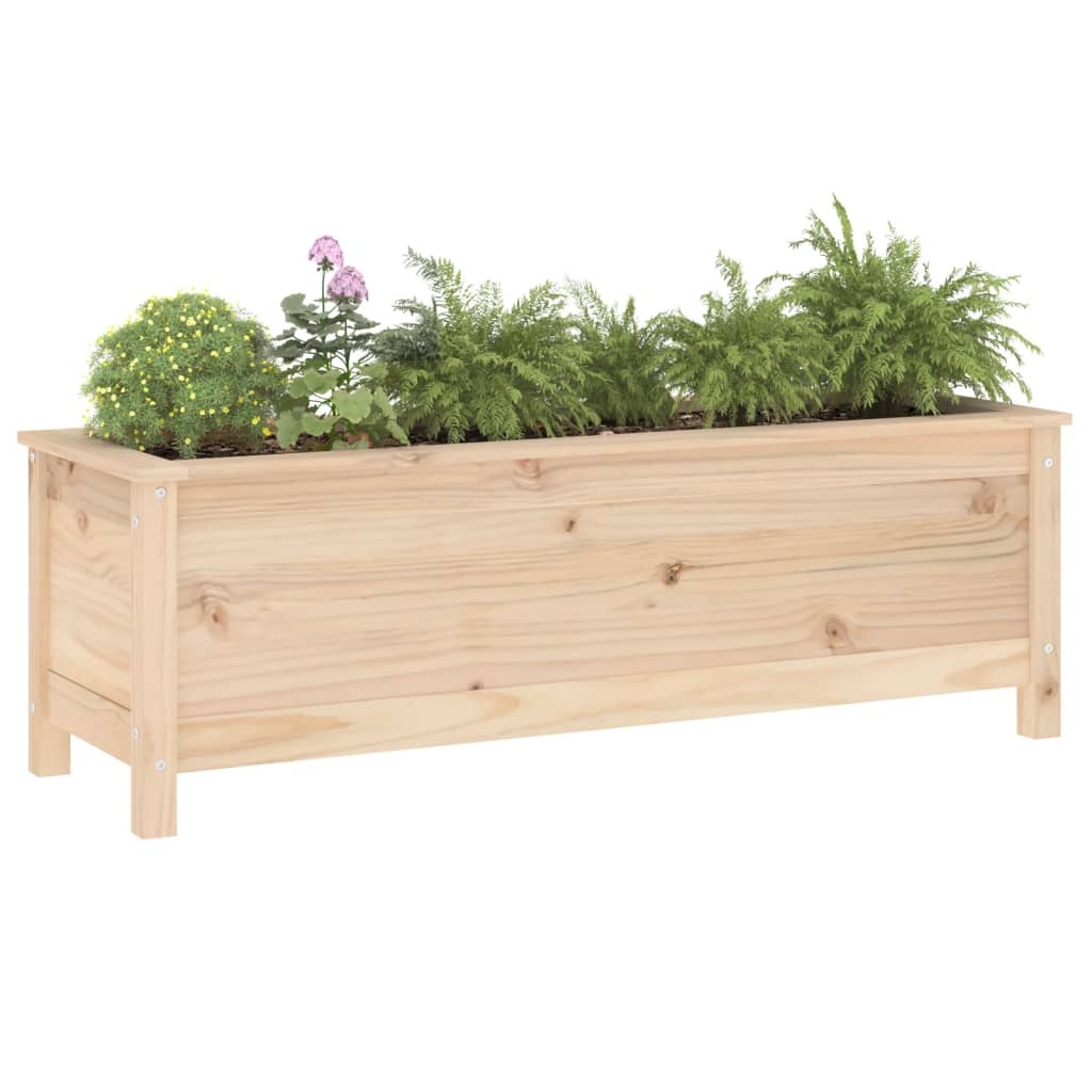 VidaXL Plantenbak verhoogd 119,5x40x39 cm massief grenenhout
