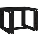 VidaXL Tuinbijzettafel 40x38x28,5 cm massief grenenhout zwart
