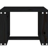 VidaXL Tuinbijzettafel 40x38x28,5 cm massief grenenhout zwart