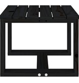 VidaXL Tuinbijzettafel 40x38x28,5 cm massief grenenhout zwart