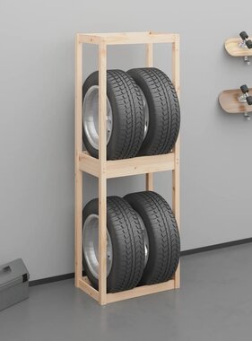 VidaXL Bandenrek 63x40x180 cm massief grenenhout