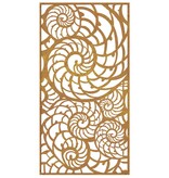 VidaXL Wanddecoratie tuin schelpenontwerp 105x55 cm cortenstaal