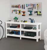 VidaXL Werkbank 181x50x80 cm massief grenenhout wit