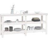 VidaXL Werkbank 181x50x80 cm massief grenenhout wit