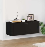 VidaXL Wandschoenenkast 100x35x38 cm bewerkt hout zwart