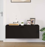 VidaXL Wandschoenenkast 100x35x38 cm bewerkt hout zwart