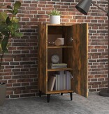 VidaXL Dressoir 34,5x34x90 cm bewerkt hout gerookt eikenkleurig