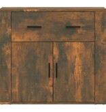 VidaXL Dressoir 80x33x70 cm bewerkt hout gerookt eikenkleurig