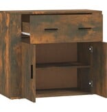 VidaXL Dressoir 80x33x70 cm bewerkt hout gerookt eikenkleurig