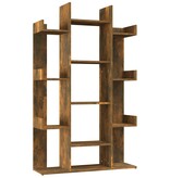 VidaXL Boekenkast 86x25,5x140 cm bewerkt hout gerookt eikenkleurig