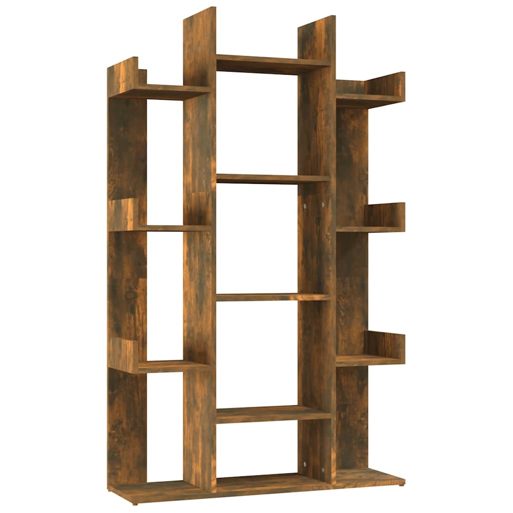 VidaXL Boekenkast 86x25,5x140 cm bewerkt hout gerookt eikenkleurig