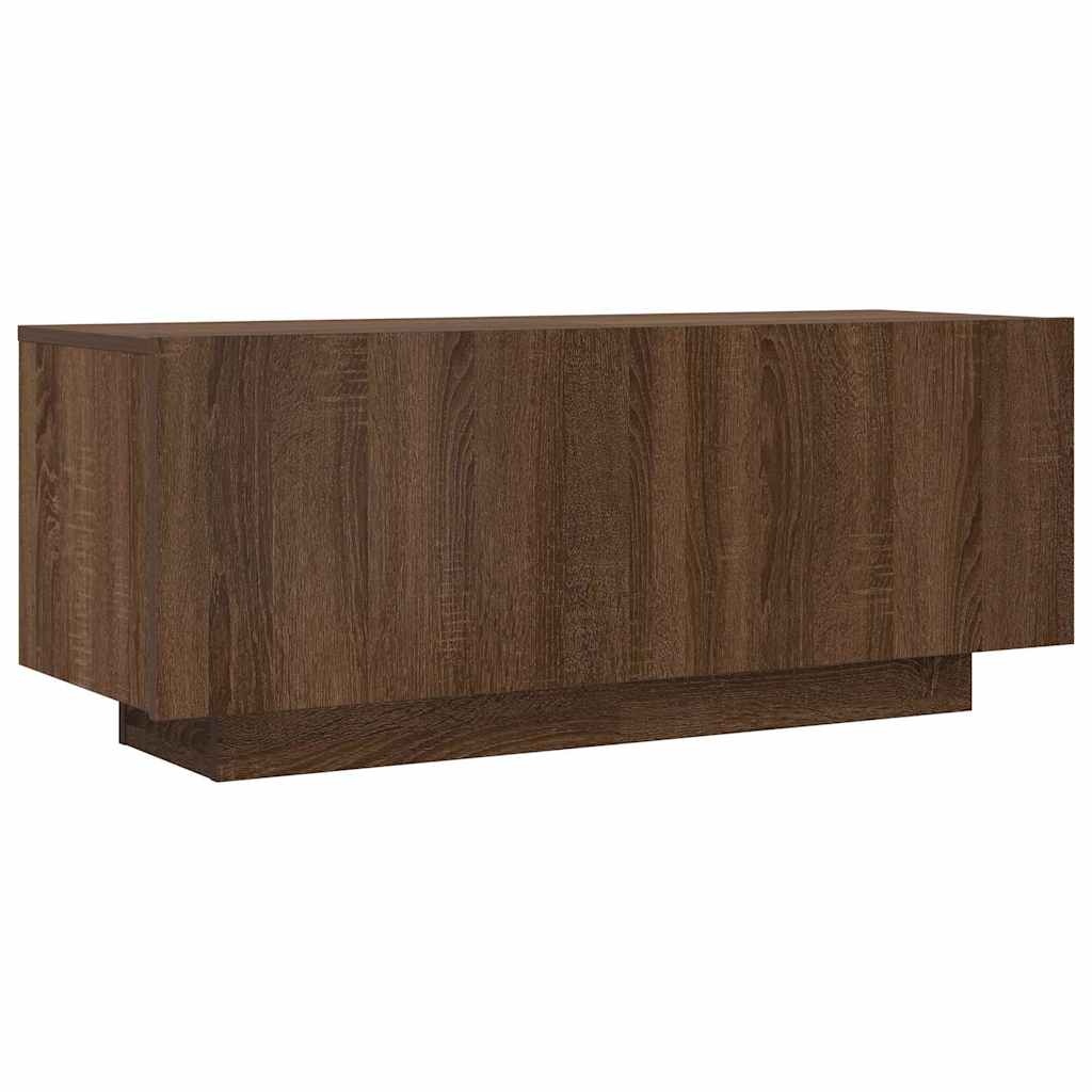 VidaXL Tv-meubel 100x35x40 cm bewerkt hout bruin eikenkleur