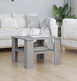 VidaXL Salontafel 60x60x42 cm bewerkt hout grijs sonoma eiken