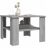 VidaXL Salontafel 60x60x42 cm bewerkt hout grijs sonoma eiken