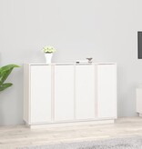 VidaXL Dressoir 120x35x80 cm massief grenenhout wit