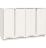 VidaXL Dressoir 120x35x80 cm massief grenenhout wit