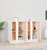 VidaXL Dressoir 120x35x80 cm massief grenenhout wit