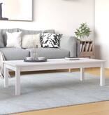 VidaXL Salontafel 110x50x30 cm massief grenenhout wit
