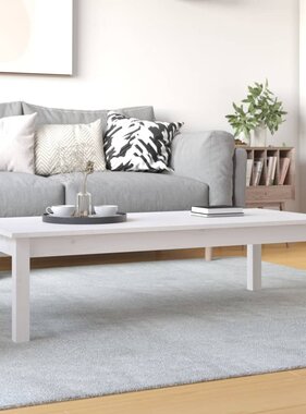 VidaXL Salontafel 110x50x30 cm massief grenenhout wit