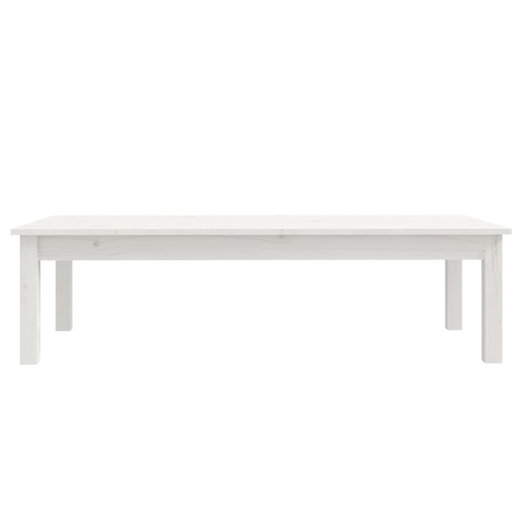 VidaXL Salontafel 110x50x30 cm massief grenenhout wit