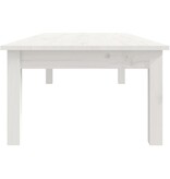 VidaXL Salontafel 110x50x30 cm massief grenenhout wit