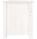 VidaXL Schoenenbank 70x38x45,5 cm massief grenenhout wit