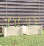 VidaXL Plantenbakken 2 st 60x31x31 cm massief grenenhout wit