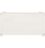 VidaXL Plantenbakken 2 st 60x31x31 cm massief grenenhout wit