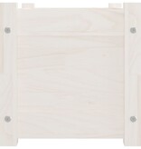 VidaXL Plantenbakken 2 st 60x31x31 cm massief grenenhout wit