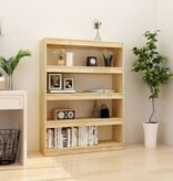 VidaXL Boekenkast / kamerscherm 100x30x135,5 cm massief grenenhout