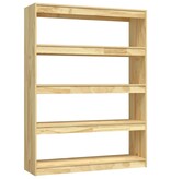 VidaXL Boekenkast / kamerscherm 100x30x135,5 cm massief grenenhout