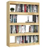 VidaXL Boekenkast / kamerscherm 100x30x135,5 cm massief grenenhout