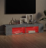 VidaXL Tv-meubel met LED-verlichting 135x39x30 cm betongrijs