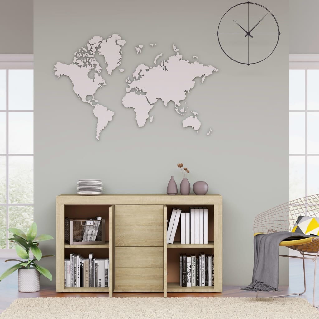 VidaXL Dressoir 120x36x69 cm bewerkt hout sonoma eikenkleurig