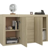 VidaXL Dressoir 120x36x69 cm bewerkt hout sonoma eikenkleurig