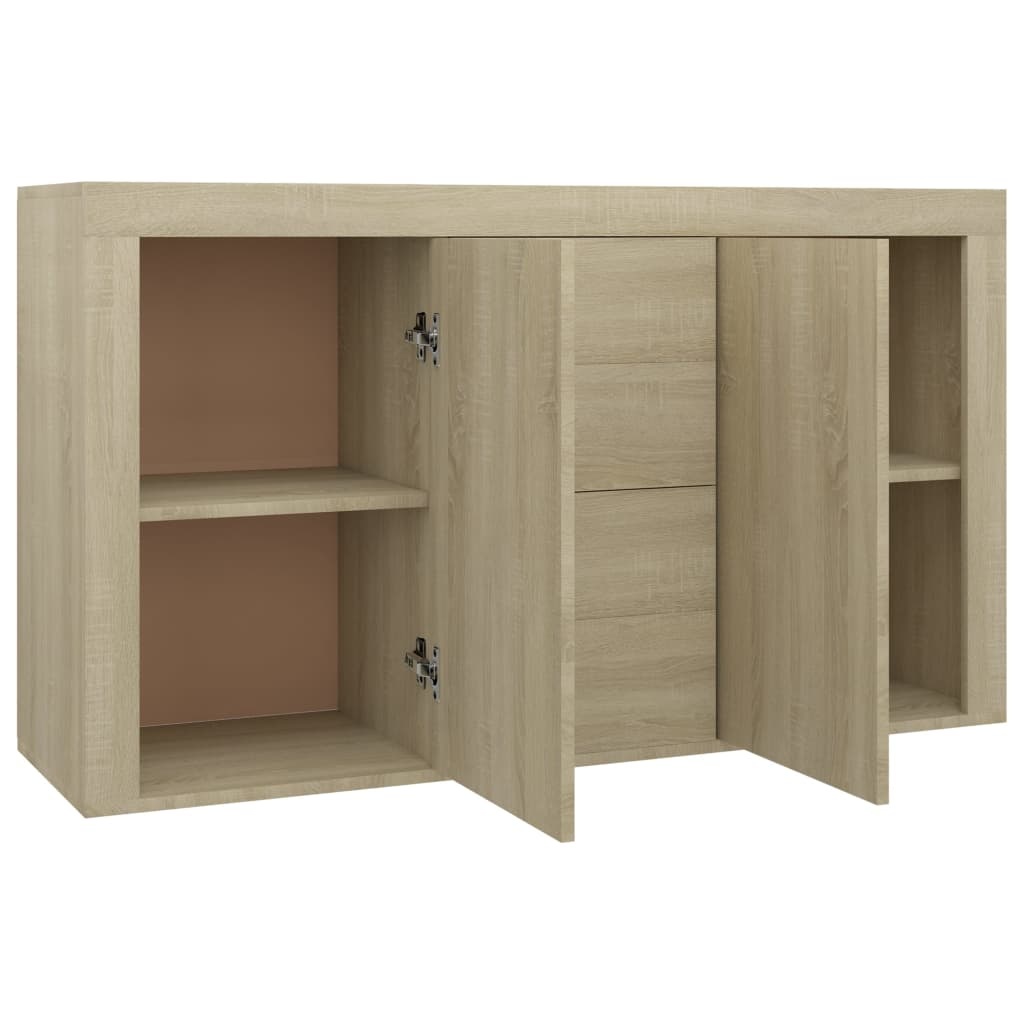 VidaXL Dressoir 120x36x69 cm bewerkt hout sonoma eikenkleurig