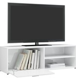 VidaXL Tv-meubel 120x34x37 cm bewerkt hout hoogglans wit