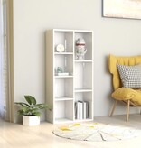 VidaXL Boekenkast 50x25x106 cm bewerkt hout hoogglans wit