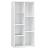 VidaXL Boekenkast 50x25x106 cm bewerkt hout hoogglans wit
