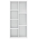 VidaXL Boekenkast 50x25x106 cm bewerkt hout hoogglans wit