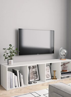 VidaXL Boekenkast/tv-meubel 143x30x36 cm wit