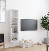 VidaXL Boekenkast/tv-meubel 143x30x36 cm wit