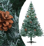 VidaXL Kunstkerstboom met dennenappels 150 cm